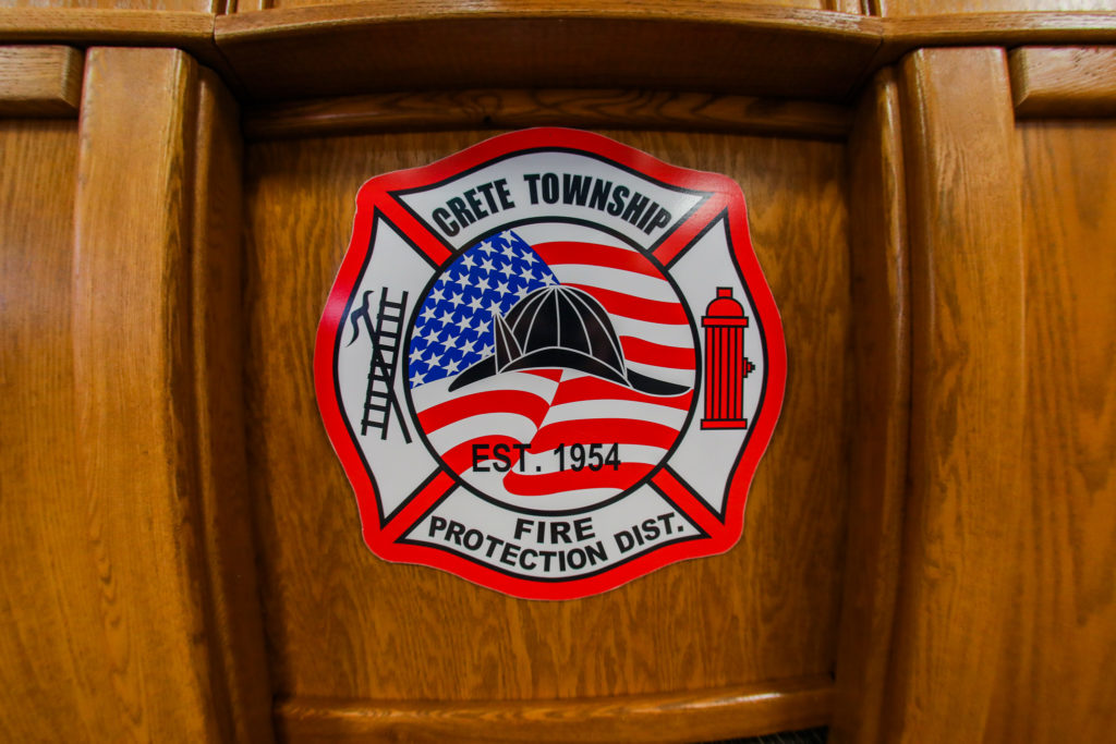Crete Township Fire Protection District Logo on Wall